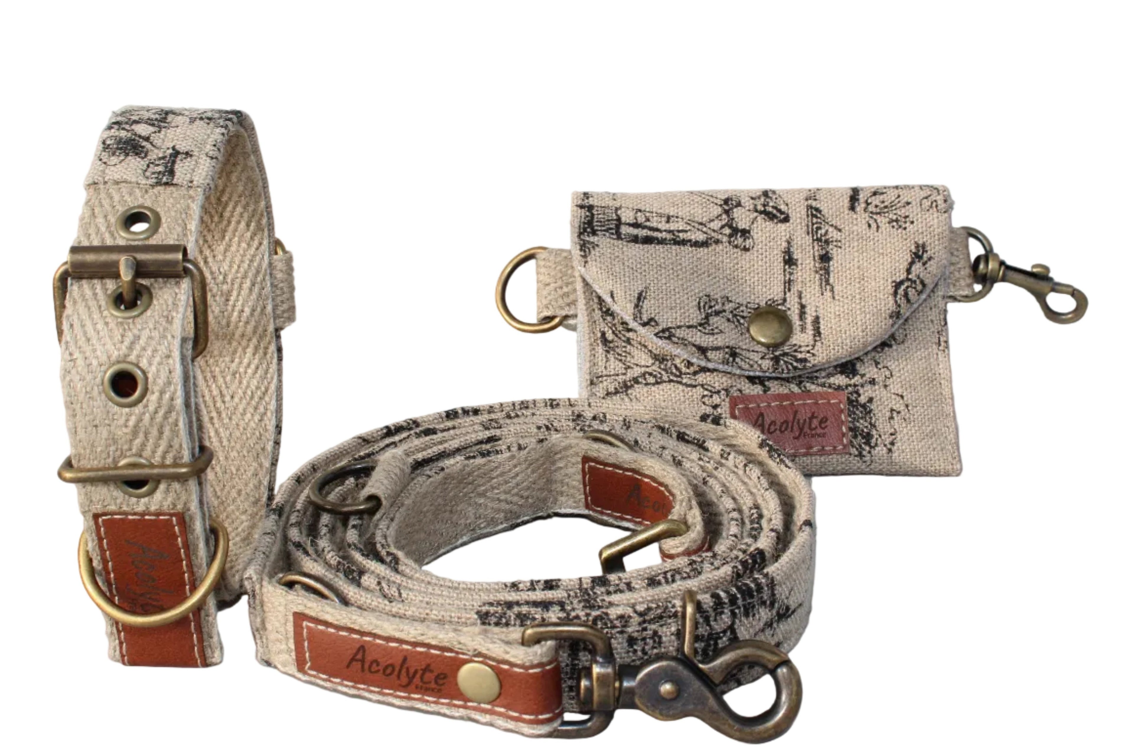 LIN-temporel Toile de Jouy Noir