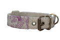 Collier LIN-temporel Toile de Jouy parme